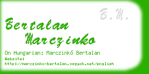 bertalan marczinko business card